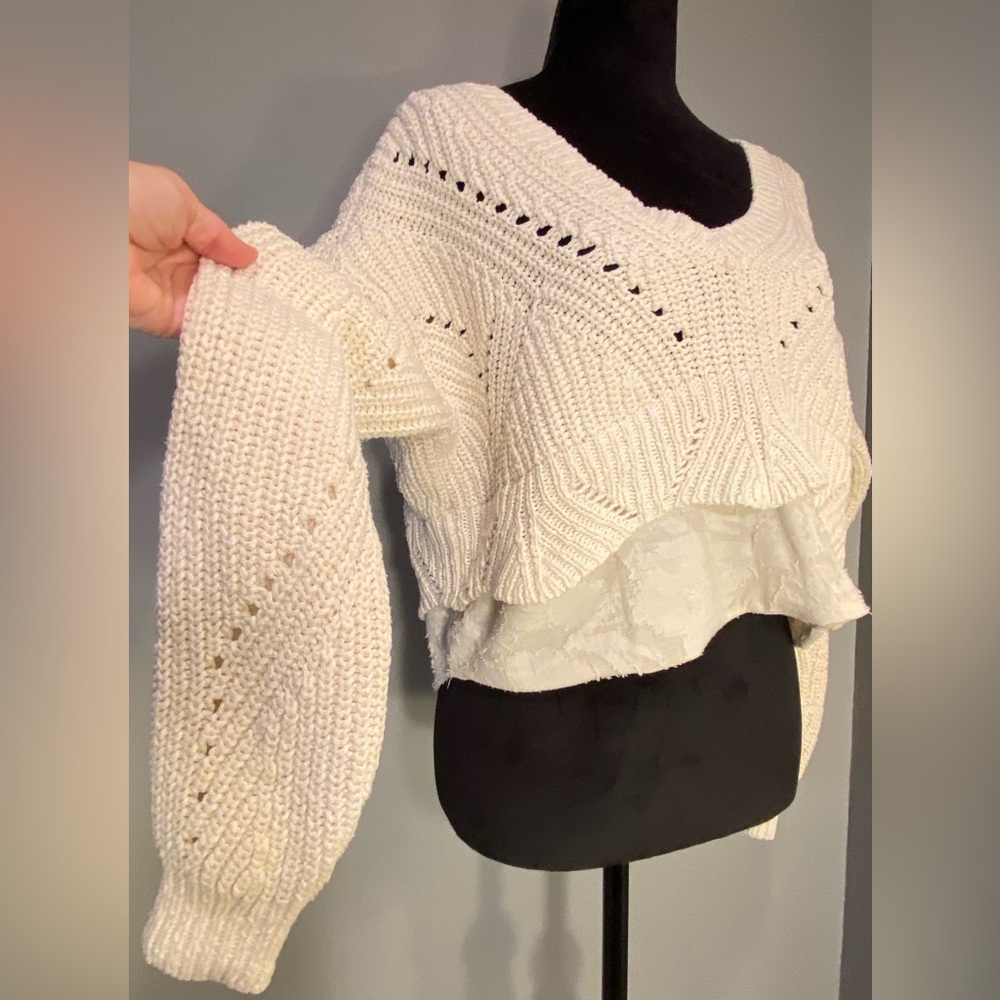 by ANTHROPOLOGIE ~ Creme ~ Sweater 💕 ~ Sz S ~ See 📸 4 📏 ~ Oversized ~ Gorg!!